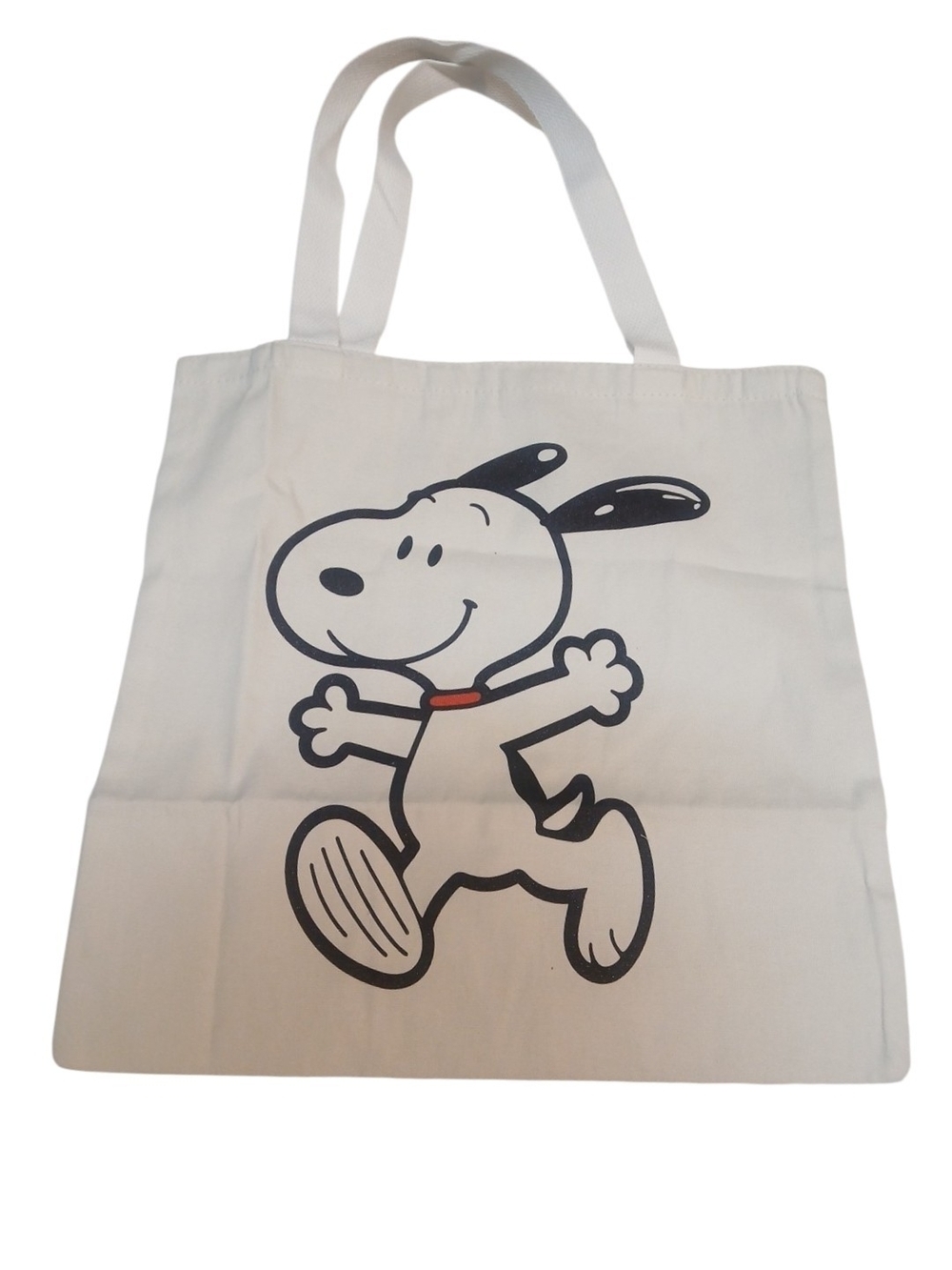 Peanuts -ECO Friendly, NWT Snoopy Running in for a Hug, Beige Canvas Tote Bag